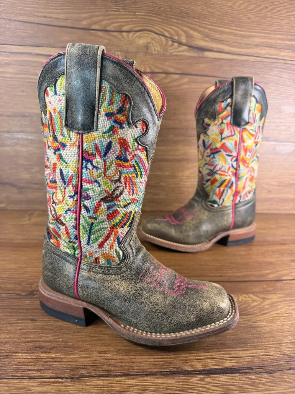 Macie Bean Cowgirl Boots Size 11C Kids Leather Shoes